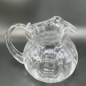 Tiffany & Co Clear Blown Ribbed Optic Crystal DEVON Pitcher Jug Carafe Marked